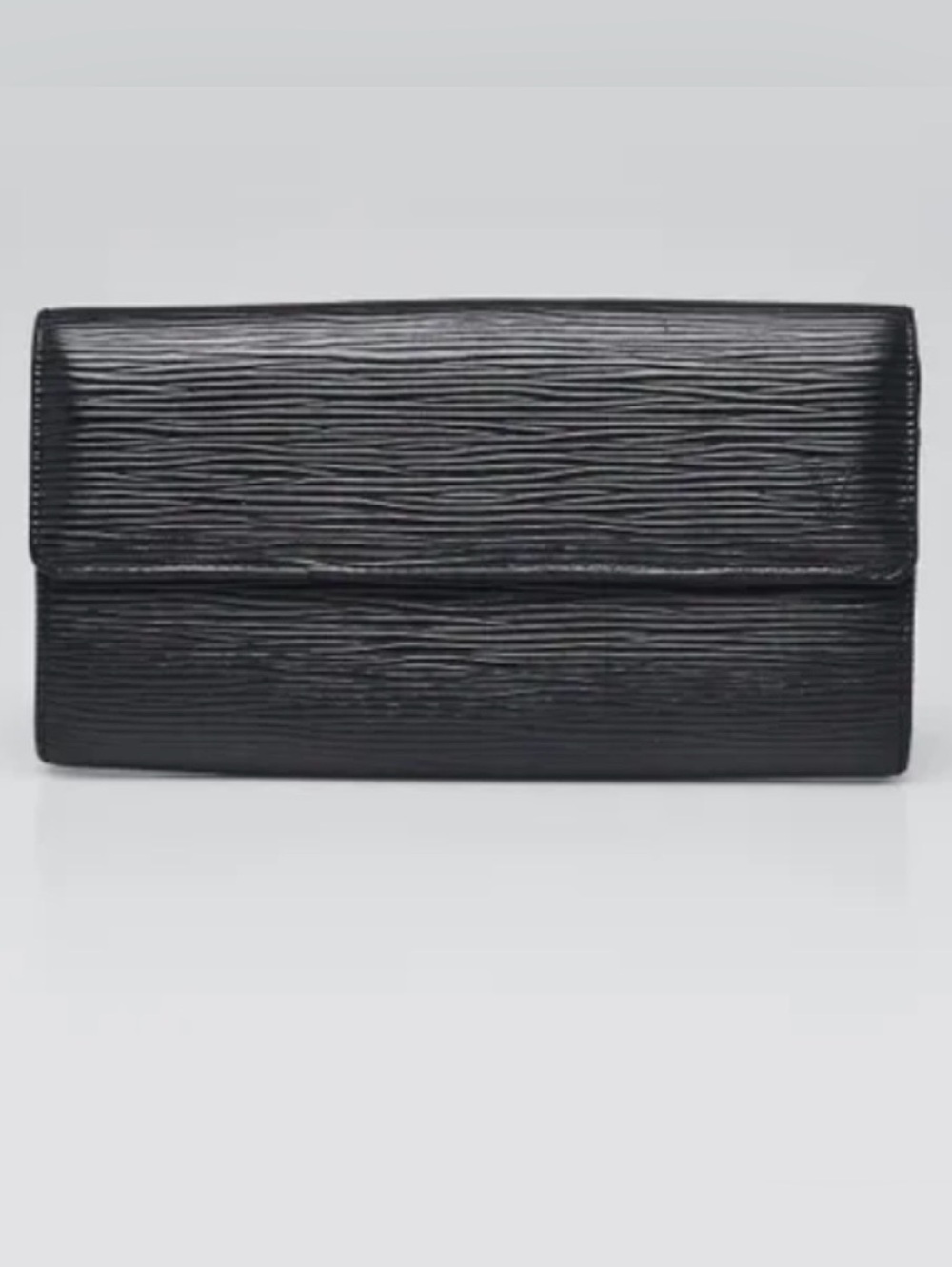 Authentic Louis Vuitton Black Epi Leather Sarah Wallet